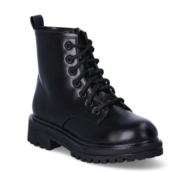 Wonder Nation Other - Wonder Nation Little & Big Girls Combat Medium Width Black Round Boots Size 13k